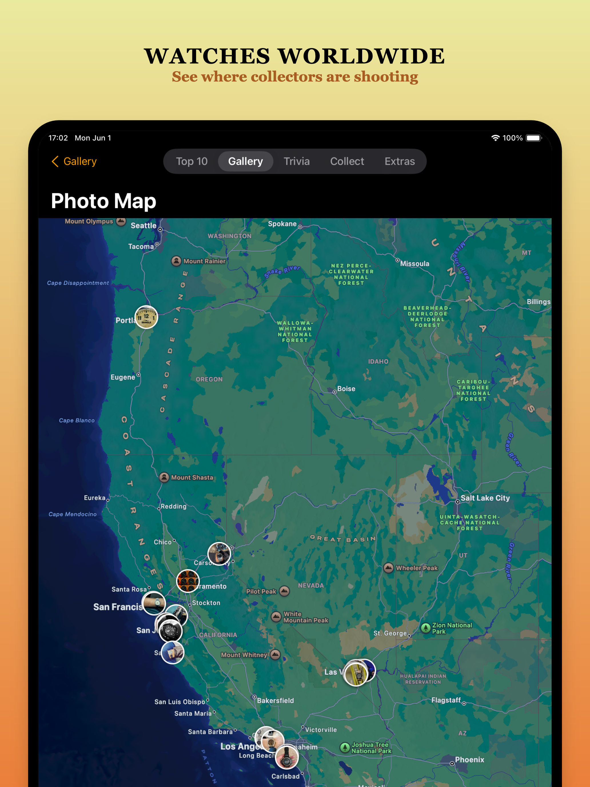 Photo Map — see where collectors worldwide are shooting